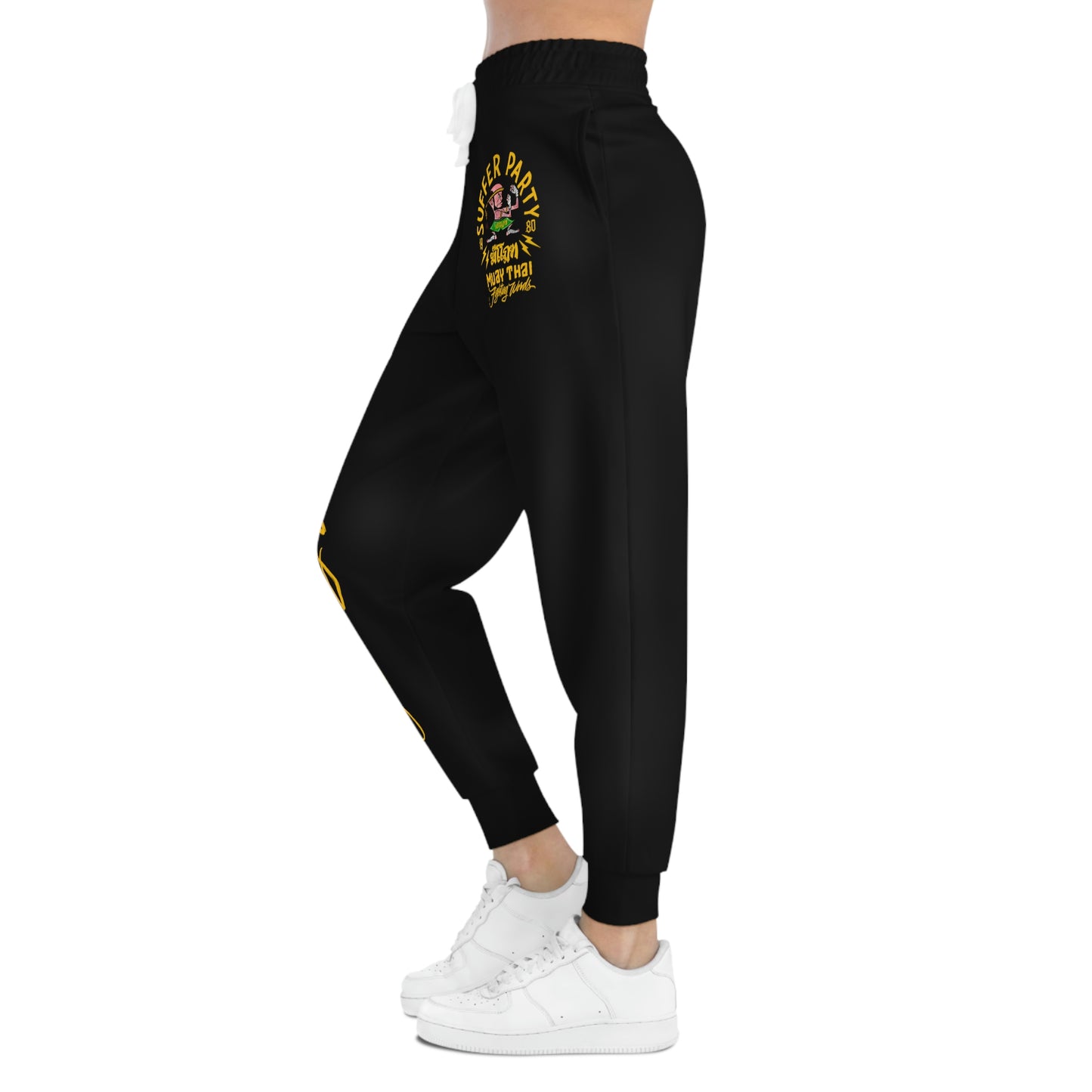 gold letters fighting thairish Athletic Joggers (AOP)